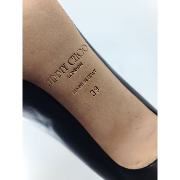 Jimmy Choo Black Open Toe Pumps Size 39 - Picture 6 of 6